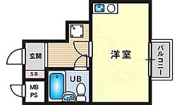 エスリード塚本 ワンルームの間取図画像