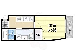 ノイヴェル塚本 1Kの間取図画像
