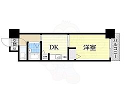 ノルデンハイム東三国B棟 1DKの間取図画像