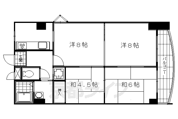 ヴォール・ヴォラン 503｜京都府京都市中京区新町通四条上ル小結棚町(賃貸マンション2LDK・5階・62.37㎡)の写真 その2