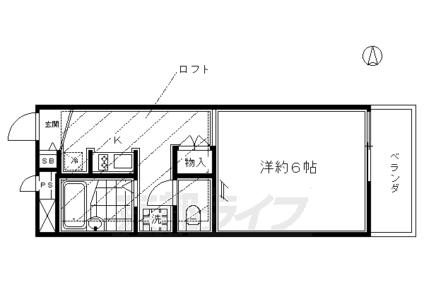 レオパレスＡＬＴＡII 304｜京都府京都市南区吉祥院這登西町(賃貸アパート1K・3階・19.87㎡)の写真 その2