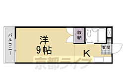 近鉄京都線 伏見駅 徒歩2分の賃貸マンション 3階ワンルームの間取り