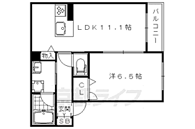 京都府京都市右京区嵯峨北堀町（賃貸アパート1LDK・2階・43.54㎡） その2