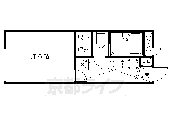 レオパレス朱雀 204｜京都府京都市中京区壬生上大竹町(賃貸アパート1K・2階・19.87㎡)の写真 その2