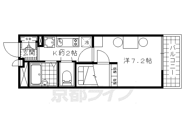 京都府京都市伏見区日野岡西町(賃貸アパート1K・2階・20.81㎡)の写真 その2