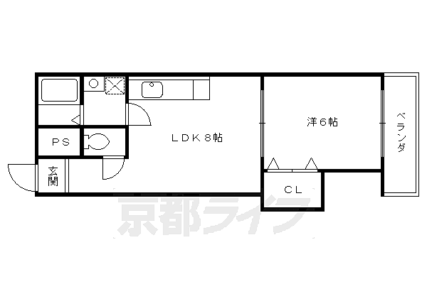 ビュープラザ 702｜京都府京都市南区唐橋川久保町(賃貸マンション1LDK・7階・28.37㎡)の写真 その2