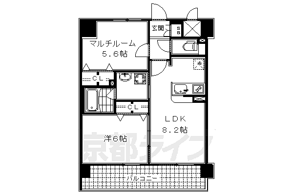 エステムプラザ京都河原町通 307｜京都府京都市下京区土手町通正面下る紺屋町(賃貸マンション2LDK・3階・42.43㎡)の写真 その2