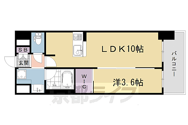 ソルレヴェンテ堀川高辻 303｜京都府京都市下京区高辻堀川町(賃貸マンション1LDK・3階・35.28㎡)の写真 その2