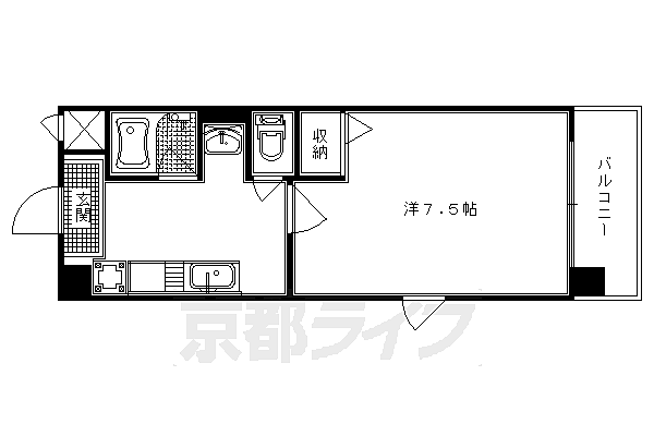 マ・ピエース 102｜京都府京都市南区吉祥院西ノ内町(賃貸マンション1K・1階・24.94㎡)の写真 その2