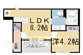 京都府京都市山科区大宅坂ノ辻町（賃貸アパート1LDK・3階・30.69㎡） その2