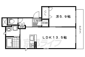 京都府京都市山科区厨子奥矢倉町（賃貸マンション1LDK・1階・48.43㎡） その2