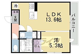 京都府京都市伏見区深草小久保町（賃貸アパート1LDK・1階・44.04㎡） その2