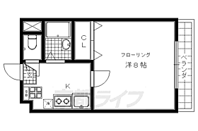 メゾン・ベローナ 208 ｜ 京都府京都市東山区渋谷通東大路西入鐘鋳町（賃貸マンション1K・2階・22.42㎡） その2