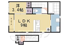 京都府京都市伏見区深草平田町（賃貸アパート1LDK・2階・37.16㎡） その2