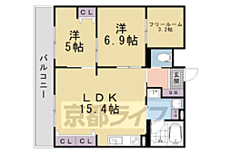 京都地下鉄東西線 椥辻駅 徒歩7分 2階/-