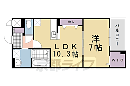 阪急京都本線 西向日駅 3.4kmの賃貸アパート 2階1LDKの間取り