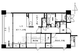 メゾン油小路 2LDKの間取図画像