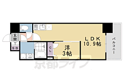 ソルテラスＫＹＯＴＯ西大路　瑠 11階1LDKの間取り