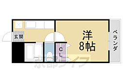 JR東海道・山陽本線 向日町駅 徒歩5分の賃貸マンション 1階1Kの間取り