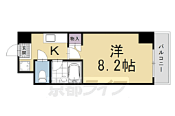 メゾン・ド・エクレール 4階1Kの間取り