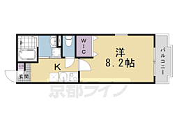 京阪本線 伏見桃山駅 徒歩6分の賃貸マンション 1階1Kの間取り