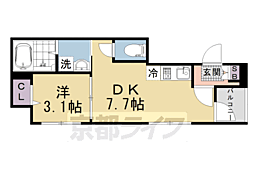 ＥＭＢＥＬＬＩＲ　ＣＯＣＯ 101 1階1DKの間取り