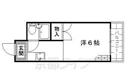 近鉄京都線 竹田駅 徒歩13分の賃貸マンション 5階1Kの間取り