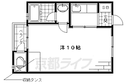京阪本線 藤森駅 徒歩8分の賃貸マンション 4階1Kの間取り