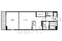 ルミエール西洞院 1階1LDKの間取り