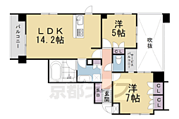 アンビエント京都駅前 2LDKの間取図画像