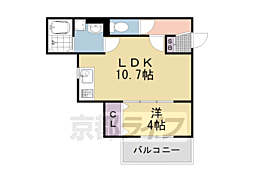 阪急京都本線 西山天王山駅 徒歩10分の賃貸アパート 1階1LDKの間取り