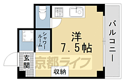 エスポワール里西 ワンルームの間取図画像