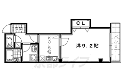 シャトル京都駅 1Kの間取図画像