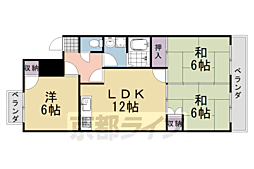シベール桂泉 3LDKの間取図画像