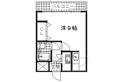 アビタシオン槇島 1Kの間取図画像