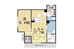 グランコート北浦 1LDKの間取図画像