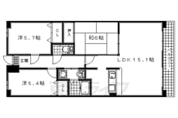 デミューズ・木幡 3LDKの間取図画像
