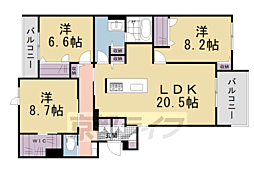 JR関西本線 木津駅 3.1km 2階/-