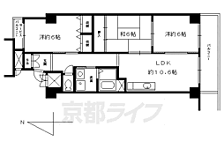 グランディール堀川 3LDKの間取図画像