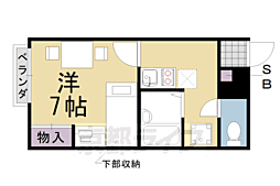 レオパレスジョイ大井 1Kの間取図画像