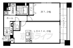 リソシエラグジェ御所南 1LDKの間取図画像
