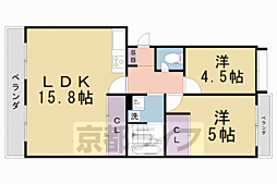 京福電気鉄道北野線 北野白梅町駅 徒歩20分 2階/-
