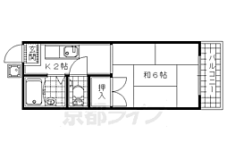 ピュアハイツ 1Kの間取図画像
