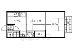 大石マンション 2Kの間取図画像
