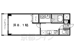 ベラジオ京都西院ウエストシティ 1Kの間取図画像