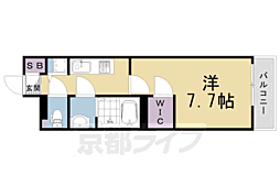 ESPLACE京都駅ウエスト 1Kの間取図画像