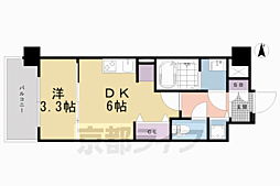 ザガーネットミレニアム京都九条烏丸 1DKの間取図画像