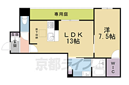 シャーメゾン池ノ内 1LDKの間取図画像