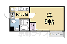 アークリード五条堀川 1Kの間取図画像