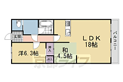 ラポート長谷川 2LDKの間取図画像